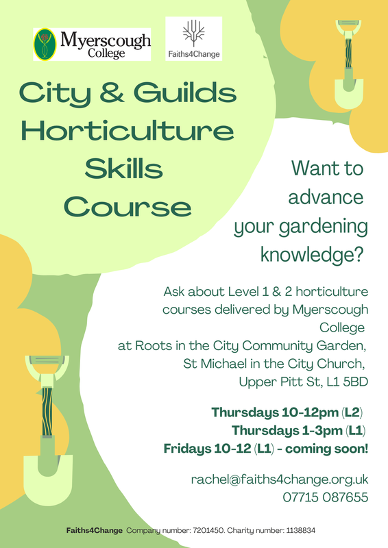 City & Guilds Horticulture at Roots in the City flyer